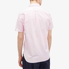 Beams Plus Men's Button Down Short Sleeve Oxford Shirt in Pink