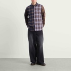 Aries Men's Overdyed Patchwork Shirt in Purple