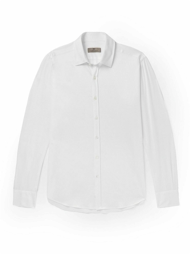 Photo: Canali - Cotton-Jersey Shirt - White