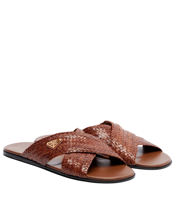 Photo: Prada Woven leather slides