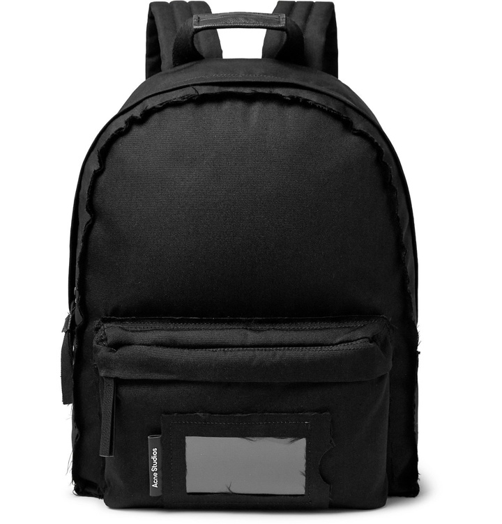 Photo: Acne Studios - Leather-Trimmed Canvas Backpack - Black