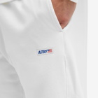 Autry Men's Flag Logo Sweat Pant in White
