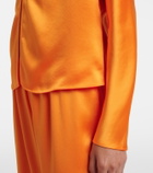 Leset Barb satin top