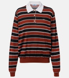 Prada Striped silk polo shirt