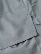 Nike Running - Stride Straight-Leg Mesh-Panelled Dri-FIT Ripstop Shorts - Gray