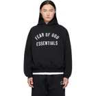Fear of God ESSENTIALS Black Varsity 90s Hoodie