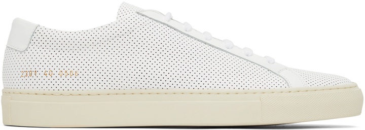 Photo: Common Projects White Perforated Achilles Low Sneakers