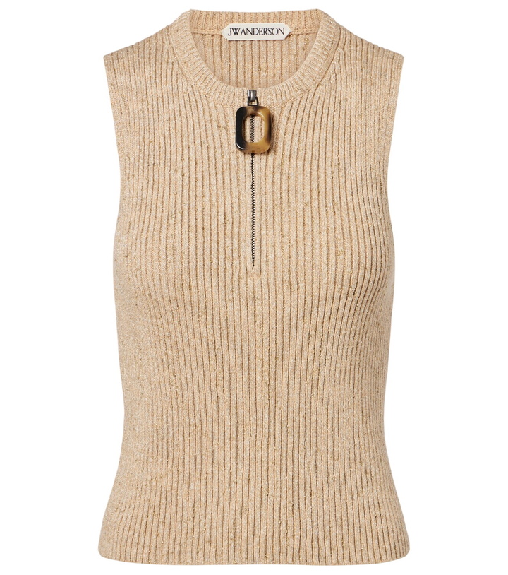 Photo: JW Anderson Ribbed-knit cotton-blend tank top
