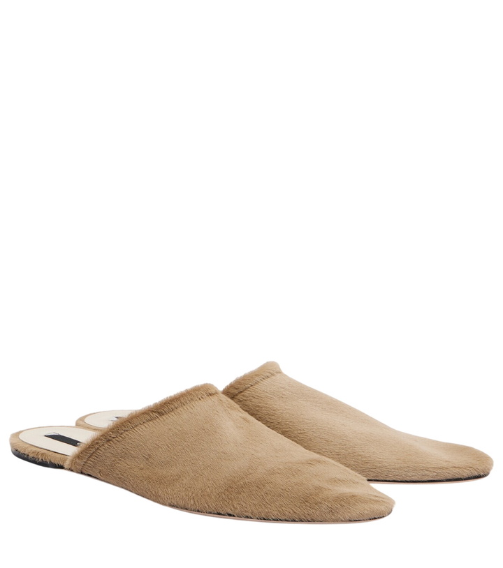 Photo: Christen Elipse calf hair mules