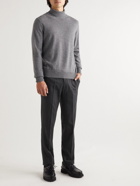 Rubinacci - Luca Slim-Fit Tapered Wool-Flannel Trousers - Gray