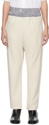 Maison Margiela Off-White Raw Edge Sweatpants