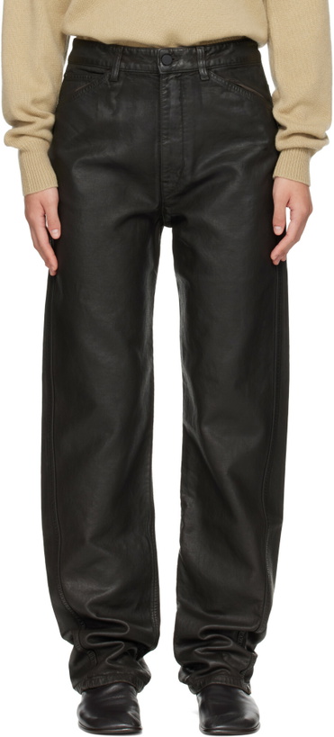 Photo: LEMAIRE Brown Five Pockets Twisted Jeans