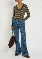 Etro Striped Knit Jumper Brown