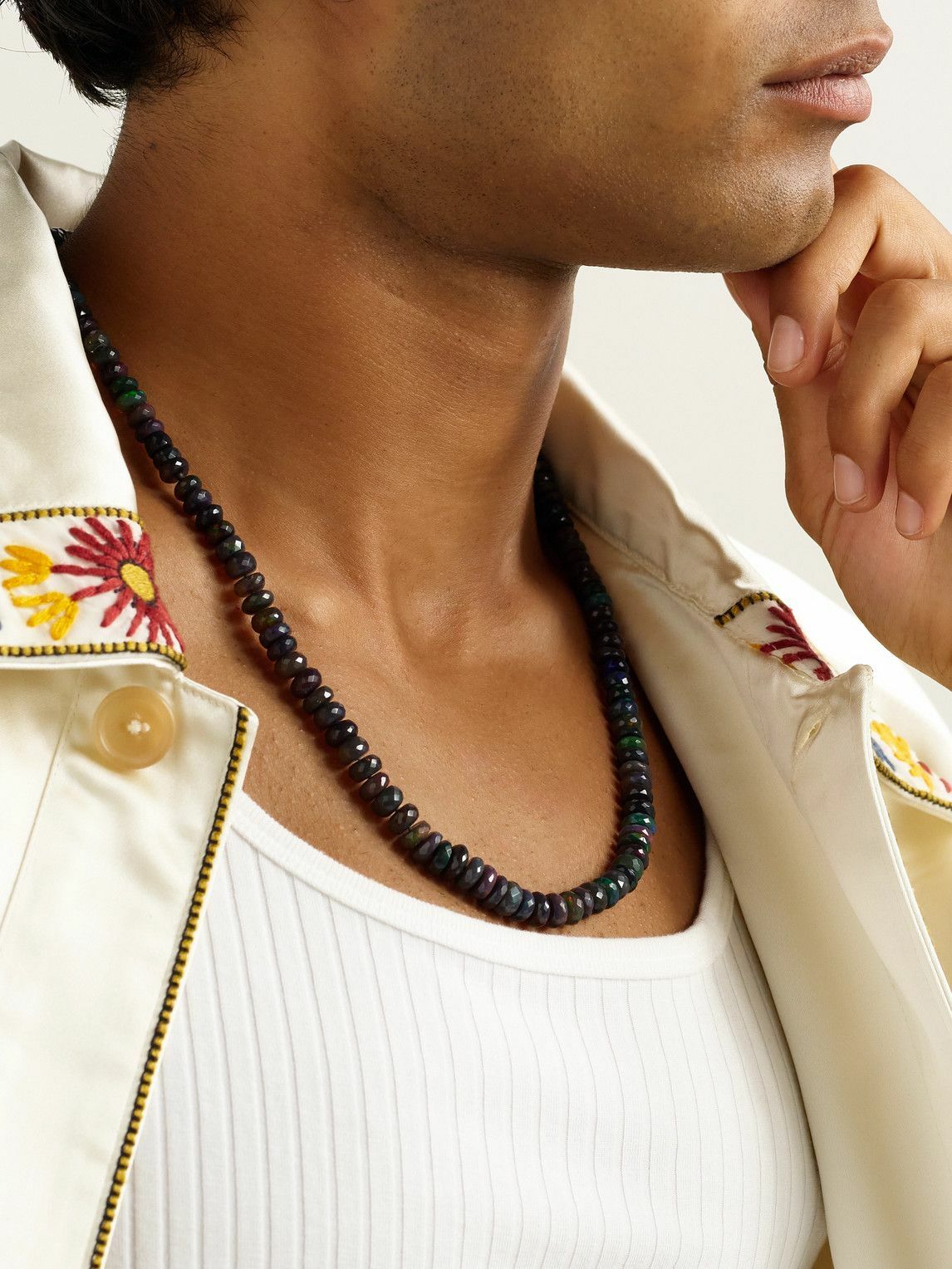 JIA JIA - Lightening Ridge Gold Opal Necklace