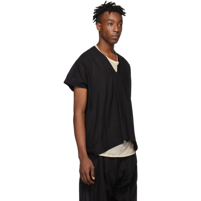 Jan-Jan Van Essche Black Etamine Tunic T-Shirt Jan-Jan Van Essche