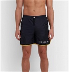 Holiday Boileau - The Lake Wide-Leg Mid-Length Piped Swim Shorts - Blue