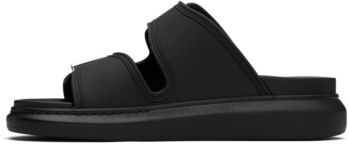 McQueen Black Hybrid Slides