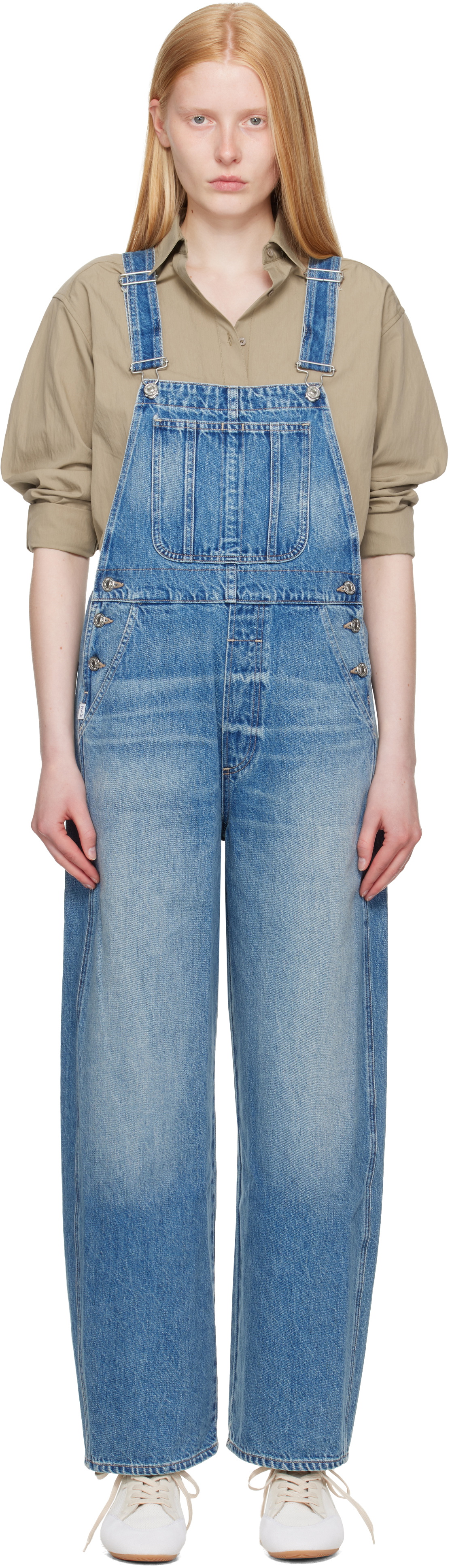 Citizens of Humanity Blue Freya Denim Overalls