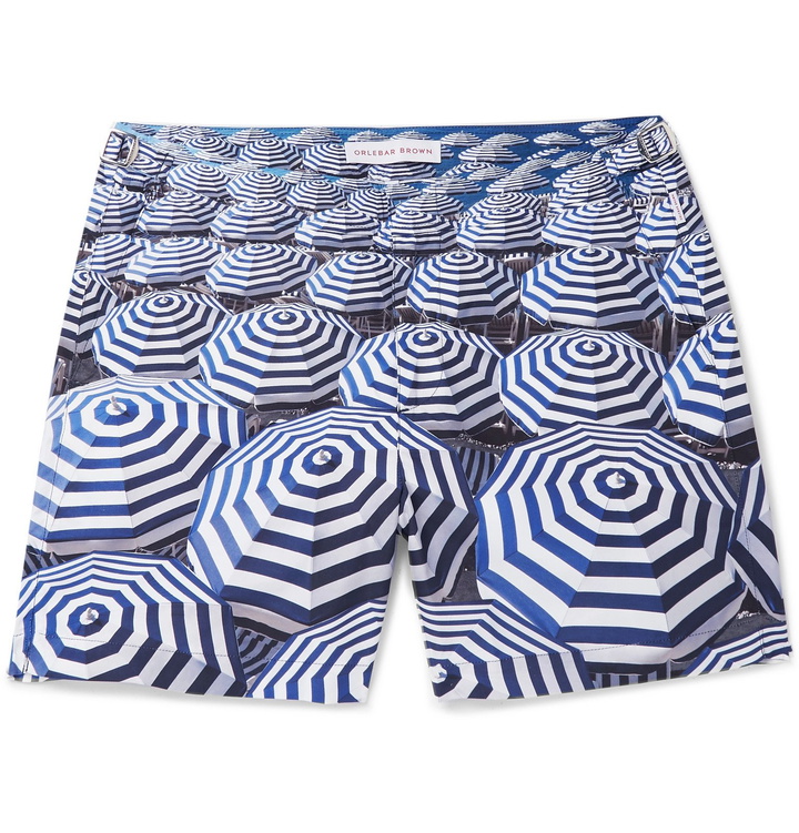 Photo: Orlebar Brown - Bulldog Mid-Length Printed Swim Shorts - Blue