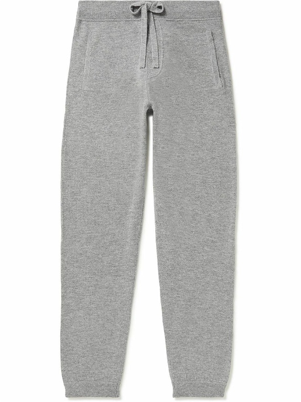 Photo: Allude - Tapered Wool and Cashmere-Blend Sweatpants - Gray