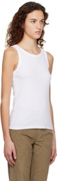 The Row White Frankie Tank Top