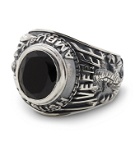 AMBUSH® - Engraved Silver-Tone and Stone Ring - Silver