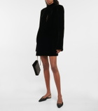 Saint Laurent - Blade leather-trimmed slingback flats