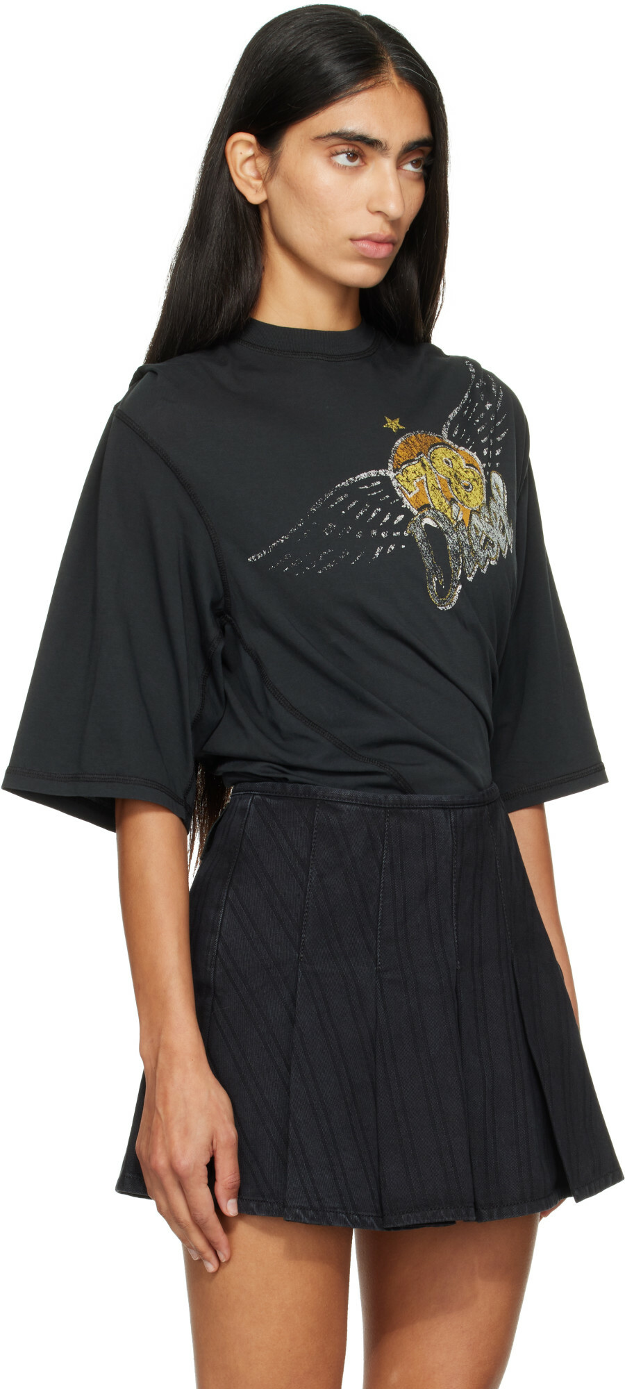 Diesel Black Concert Graphics Bodysuit