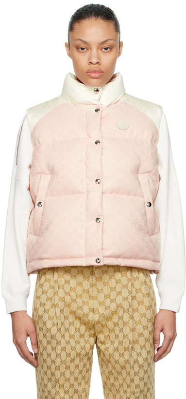 Photo: Gucci Pink GG Down Vest