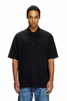Diesel Polo shirt with maxi oval D embroidery - Polos Mens in Black
