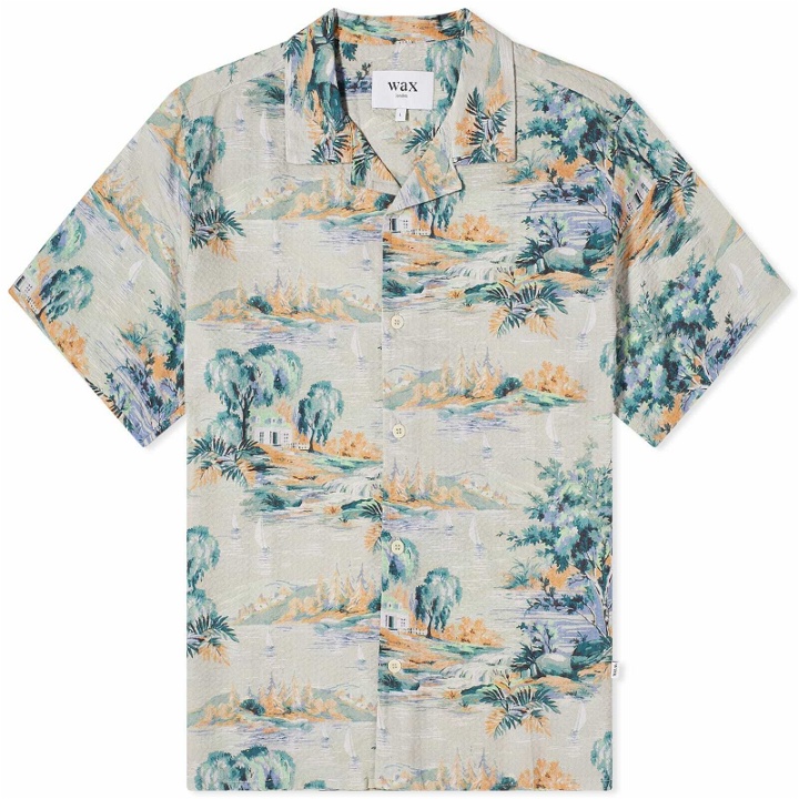 Photo: Wax London Men's Didcot Scenic Vacation Shirt in Blue