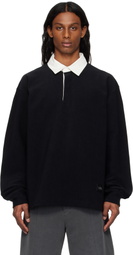 Solid Homme Black Solid Rugby Polo