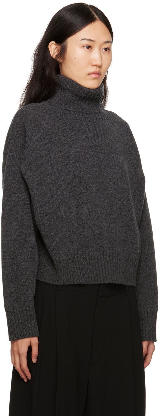 Filippa K Gray Dropped Shoulder Turtleneck