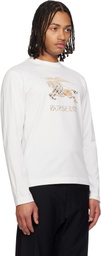 Burberry White EKD Long Sleeve T-shirt