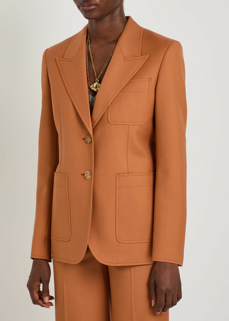 Chloe Wool Blazer Tan
