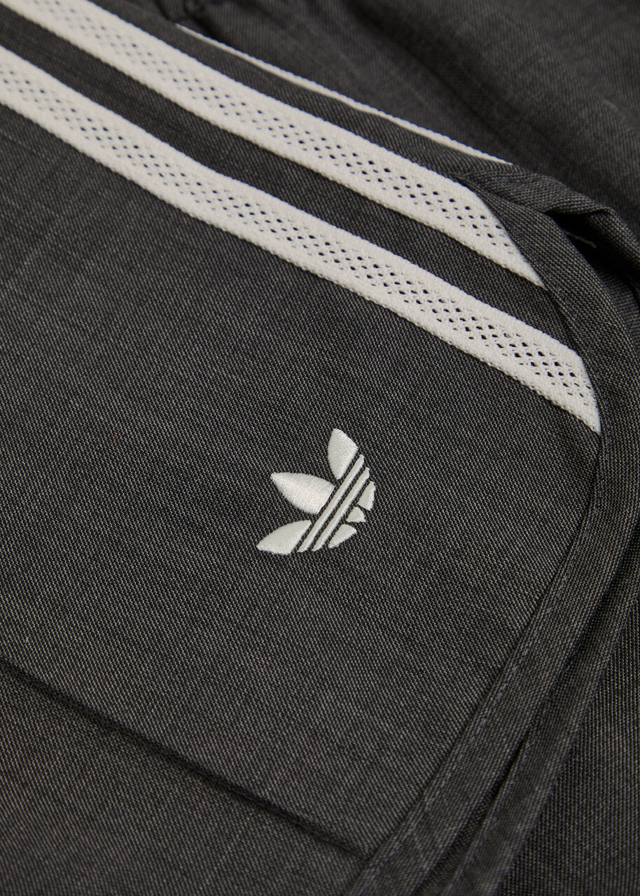Adidas X Wales Bonner Logo-embroidered Wool-blend Shorts Dark Grey