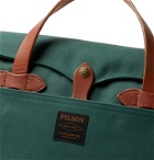 Filson - Original Leather-Trimmed Cotton-Twill Briefcase - Green