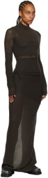 Eckhaus Latta Brown Paneled Turtleneck