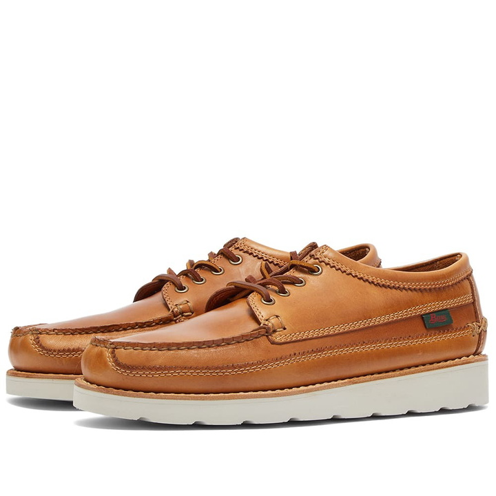 Photo: Bass Weejuns Men's Camp Moc III Lyndon in Tan Leather