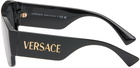 Versace Black Logo Aviator Sunglasses