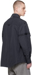 Thom Browne Navy Seam Pocket Jacket