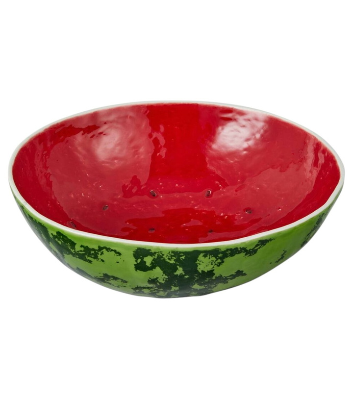 Photo: Bordallo Pinheiro Melancia Large earthenware salad bowl