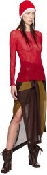 ISSEY MIYAKE Red Chiffon Twist 2 T-shirt