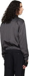 Ernest W. Baker Black Pin Stripe Track Jacket