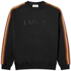 Lanvin Men's Side Curb Crew Sweat in Black