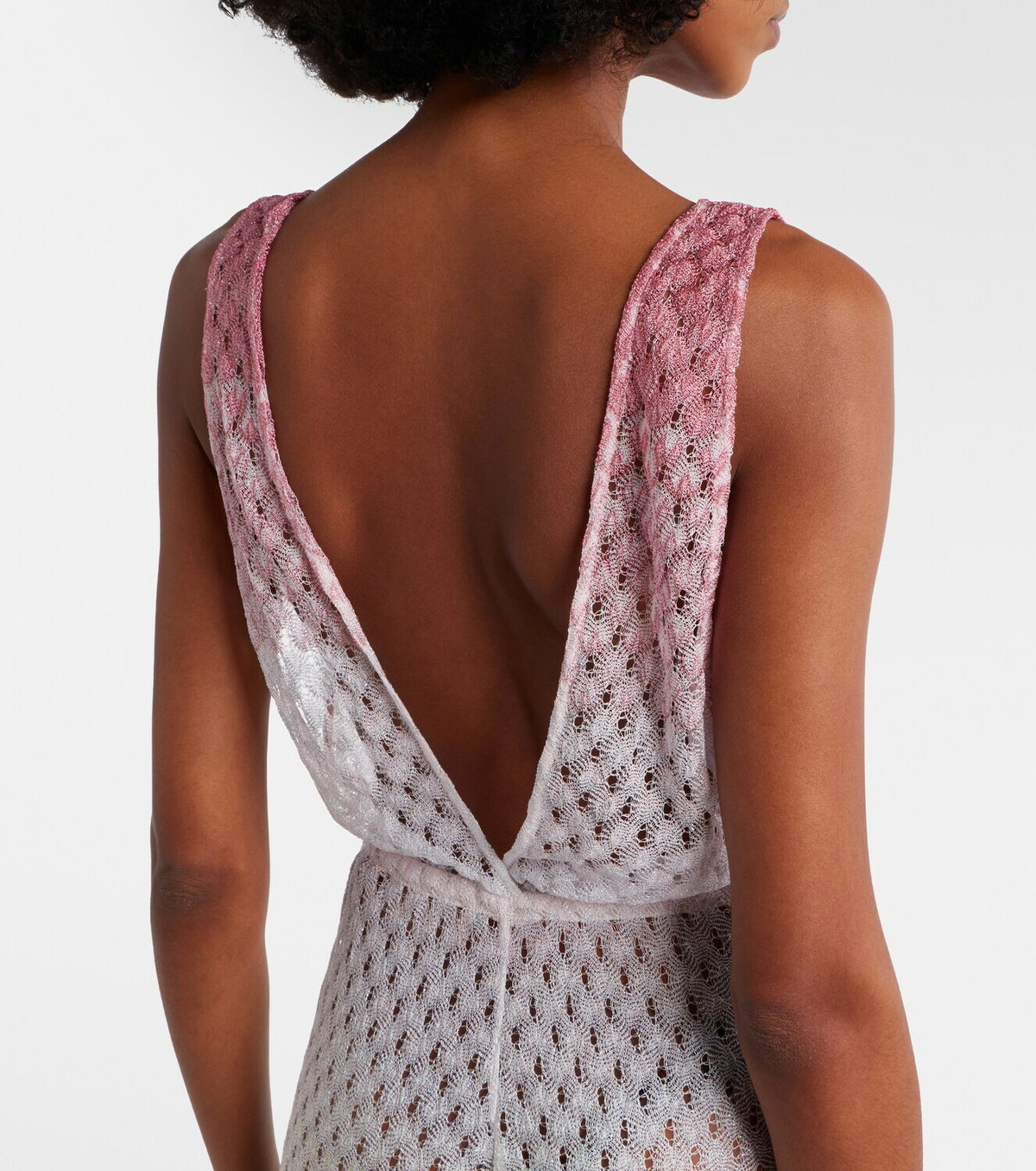 Missoni Open-knit lamé jumpsuit