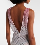 Missoni Open-knit lamé jumpsuit