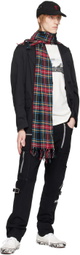 Undercover Black Check Scarf