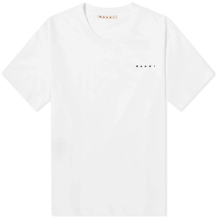 Photo: Marni Men's Logo T-Shirt in Lily White