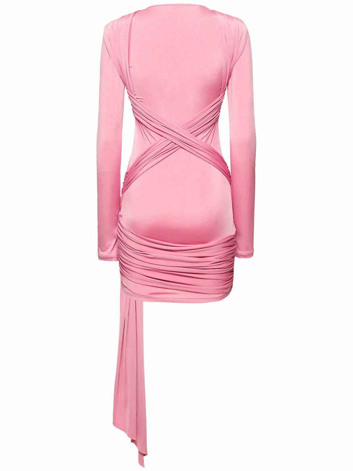 【関税込み】The Attico ピンク Fran ミニドレス THE ATTICO - Fran Jersey Mini Dress W/ Rings The Attico